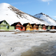 A row of houses in Longyearbyen, Norway